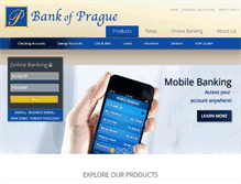 Tablet Screenshot of bankofprague1.com